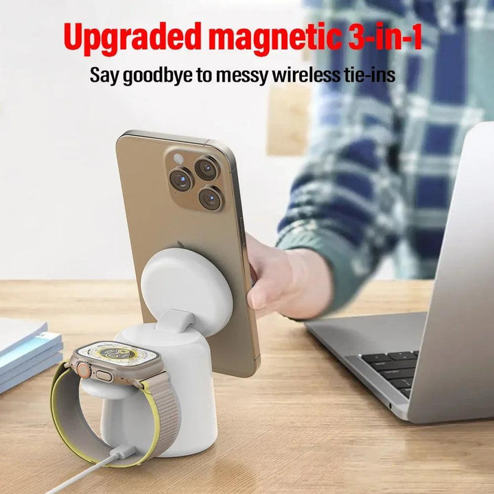 2 - in - 1 Foldable Magnetic Wireless Charger Stand - Aetheo Store