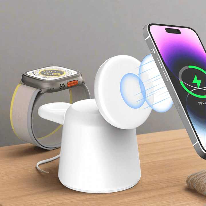 2 - in - 1 Foldable Magnetic Wireless Charger Stand - Aetheo Store