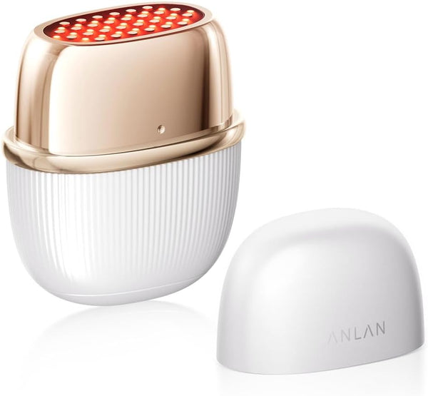 ANLAN 9-in-1 RF & Microcurrent Lifting Massager – 24K Gold Head with Red Light Therapy for Anti-Aging & Skin Tightening