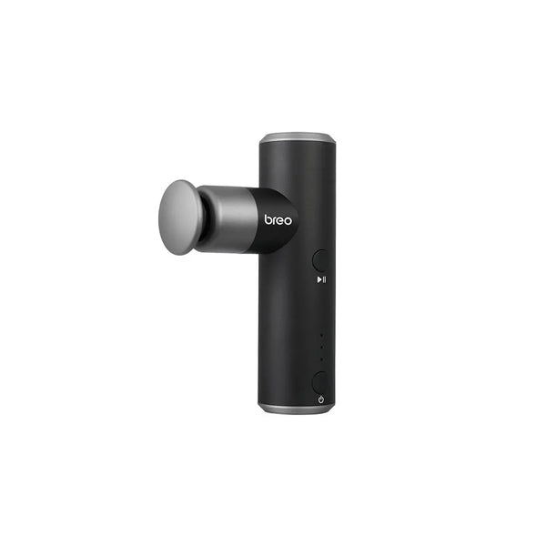 Breo S1 Deep Tissue Massage Gun – Ultra Quiet 4-Speed Mini Massager, 4 Heads, Long Battery, USB-C Portable Relief